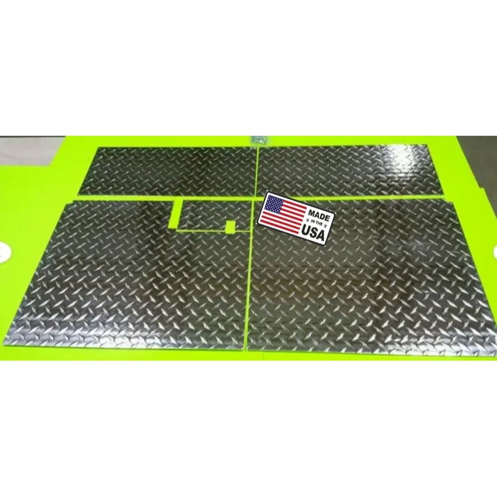 Diamond Plate Floor Mat for Club Car Golf Cart DS 82-Up 5 piece kit Made in USA